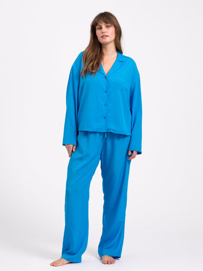 Snuggle pajama shirt - Bright blue